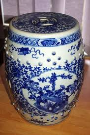 Blue White Chinese Garden Stool With