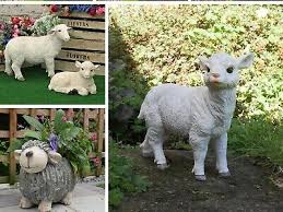 Resin Sheep White Lamb Farm Yard