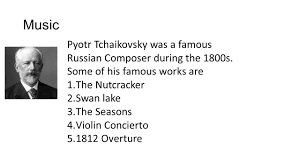 russia and central asia cultural heritage diverse ethnic groups music pyotr tchaikovsky was a famous russian composer during the 1800s
