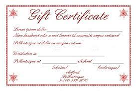 gift certificate template with sle