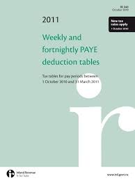 fortnightly paye deduction tables
