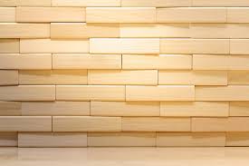 Brick Wall From Wooden Blocks Background