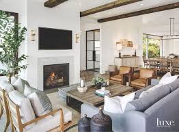 modern farmhouse living room for just