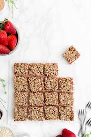 healthy strawberry crumble bars amy s