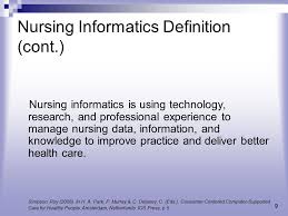 Nursing Informatics         Research paper on nursing informatics        