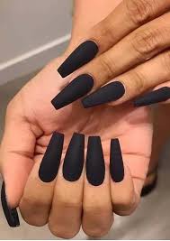 2020 popular 1 trends in beauty & health, tools, home improvement, home & garden with black acrylic gel nail art and 1. Best Styles Of Acrylic Black Nail Designs For Women 2019 Voguetypes Coffin Nails Designs Nails Black Nail Designs