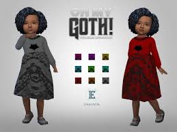 sims resource oh my goth toddler dress