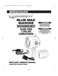 brinkmann qbeam blue max marine owner s