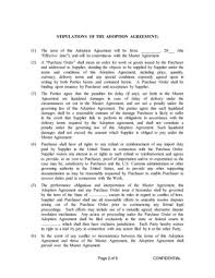 Adoption Agreement for Supply of Goods ...
