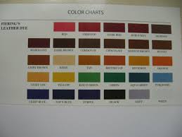 Eco Flo Leather Dye Color Chart