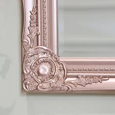 Ornate Rose Gold Pink Wall Mirror With