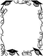 Graduation Clipart Border Great Free Clipart Silhouette Coloring
