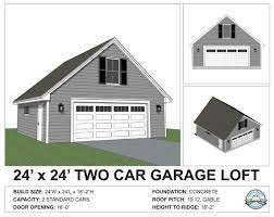 Car Garage Loft Custom Plans Blueprint