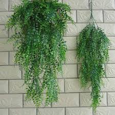 artificial hanging plants 2pcs
