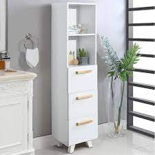 Angel Sar White Tall And Narrow Cabinet