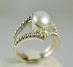 Freshwater Pearl 925 Solid Sterling Silver Crown Ring Handmade Jewelry Size 3 13 Us