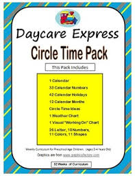 Circle Time Pack Daycare Ideas Calendar Weather Chart More