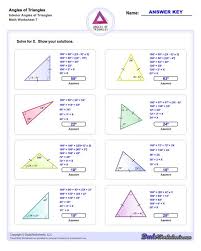 angles of triangles worksheets