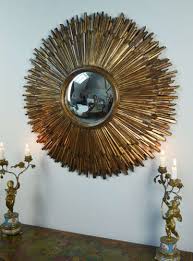 1930s Art Deco Sunburst Gilt Wood Mirror