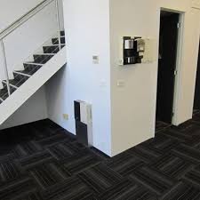 pp black residential carpet tiles for