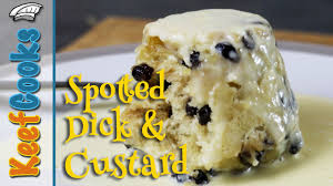 spotted suet pudding and custard
