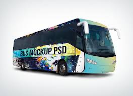 Free Vehicle Branding Travel Coach Bus Mockup Psd Good Mockups