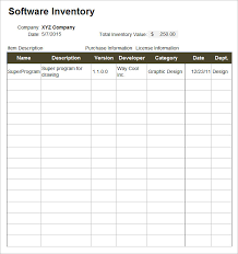 It Inventory Template 15 Free Word Excel Documents Download