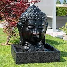 Blve Black Stone Garden Buddha Statue