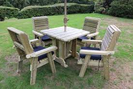 wooden garden furniture dining set
