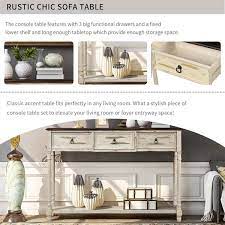 Urtr 51 In Beige Rectangle Wood Console