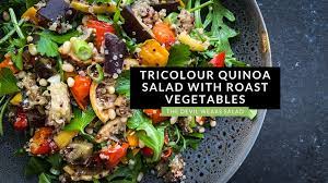 tricolour quinoa salad with roast