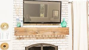 Tv Wires Over A Brick Fireplace