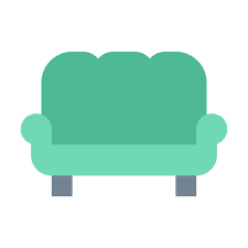Couch Furniture Sofa Icon Flat Style