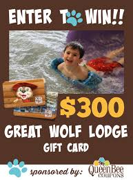 win a 300 great wolf lodge gift card