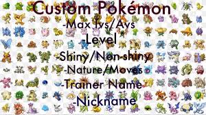 any custom 6 shiny 6iv max pokemon