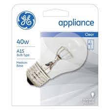 Ge 40 Watt Clear A15 Appliance Light Bulb 15206 Blain S Farm Fleet