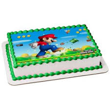 It is made by the princess herself according to toad as well as the ribbon on the side of. Mario Bros Nintendo Quarter Sheet Edible Photo Birthday Cake Topper Personalized 1 4 Sheet Nbsp Walmart Com Walmart Com