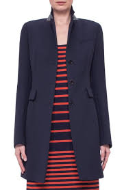 Womens Peacoat Wool Double Ted