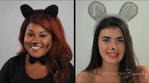 cat and mouse halloween makeup tutorial