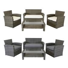 4 piece rattan garden furniture set