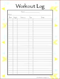 Training Log Book Template Workout Spreadsheet Template Excel