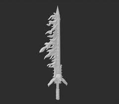 Free STL file Demonic flaming sword・3D print model to download・Cults
