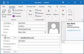 manage your contacts in outlook for