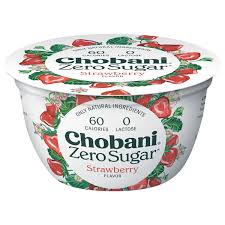 chobani zero sugar yogurt strawberry