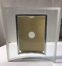 Curved Glass Picture Frame Holds 3 1 2