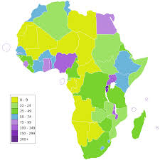 List Of African Countries By Population Density Wikipedia