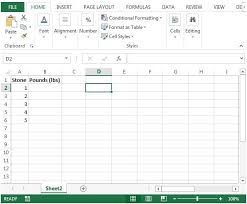 Convert Stones To Lbs Pounds In Microsoft Excel
