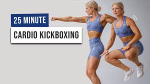 25 min cardio kickboxing workout to