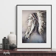 American Indian Wall Art Woman Home