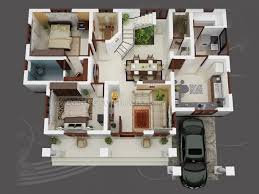 3d Floor Plan Design House Balcony